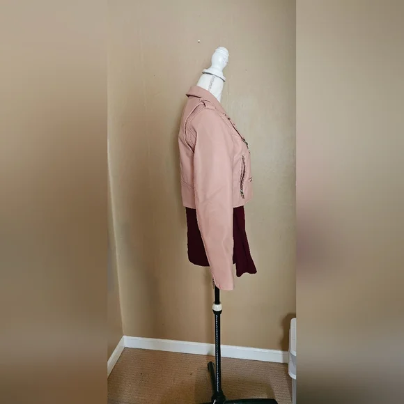 Women's Blank NYC Pink Moto Jacket - Picture 14 of 14